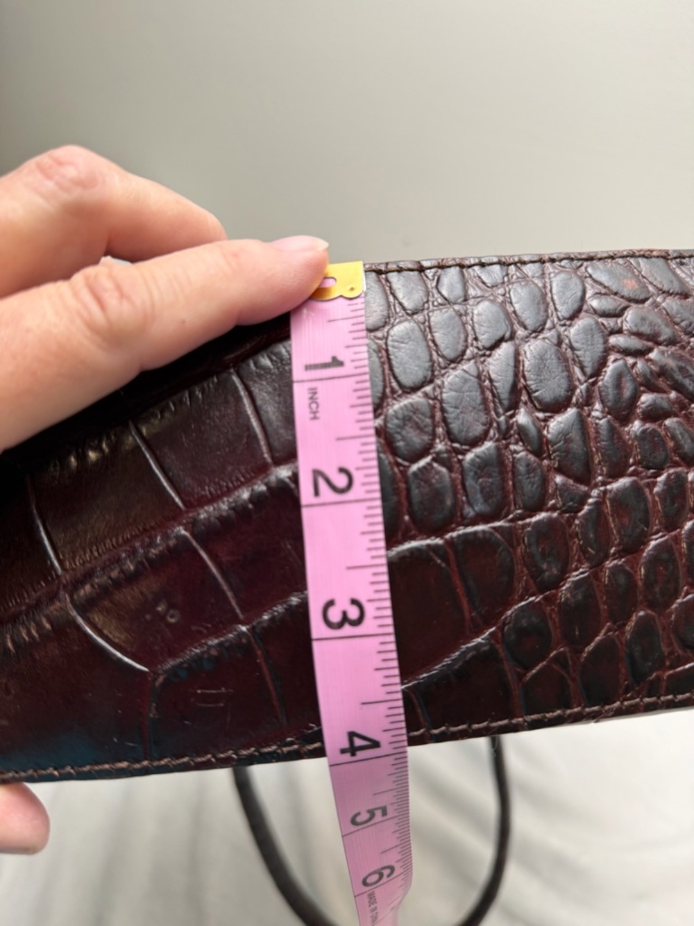 Rowallan of Scotland Croc Embossed Leather Shoulder Tote Bag Timeless Classic - Picture 15 of 16
